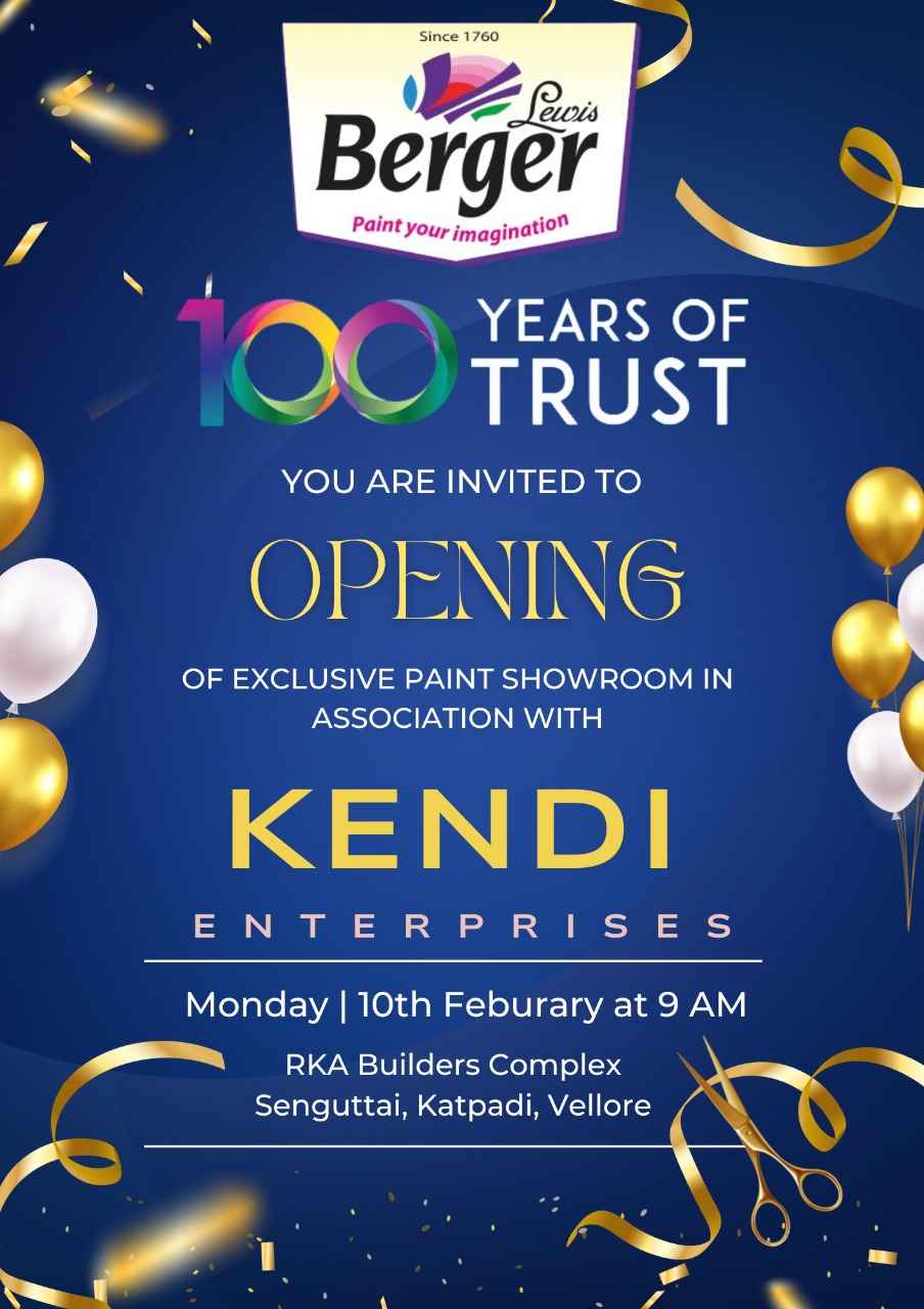 Berger Paints Opening Invitation Berger Paints Opening Invitation