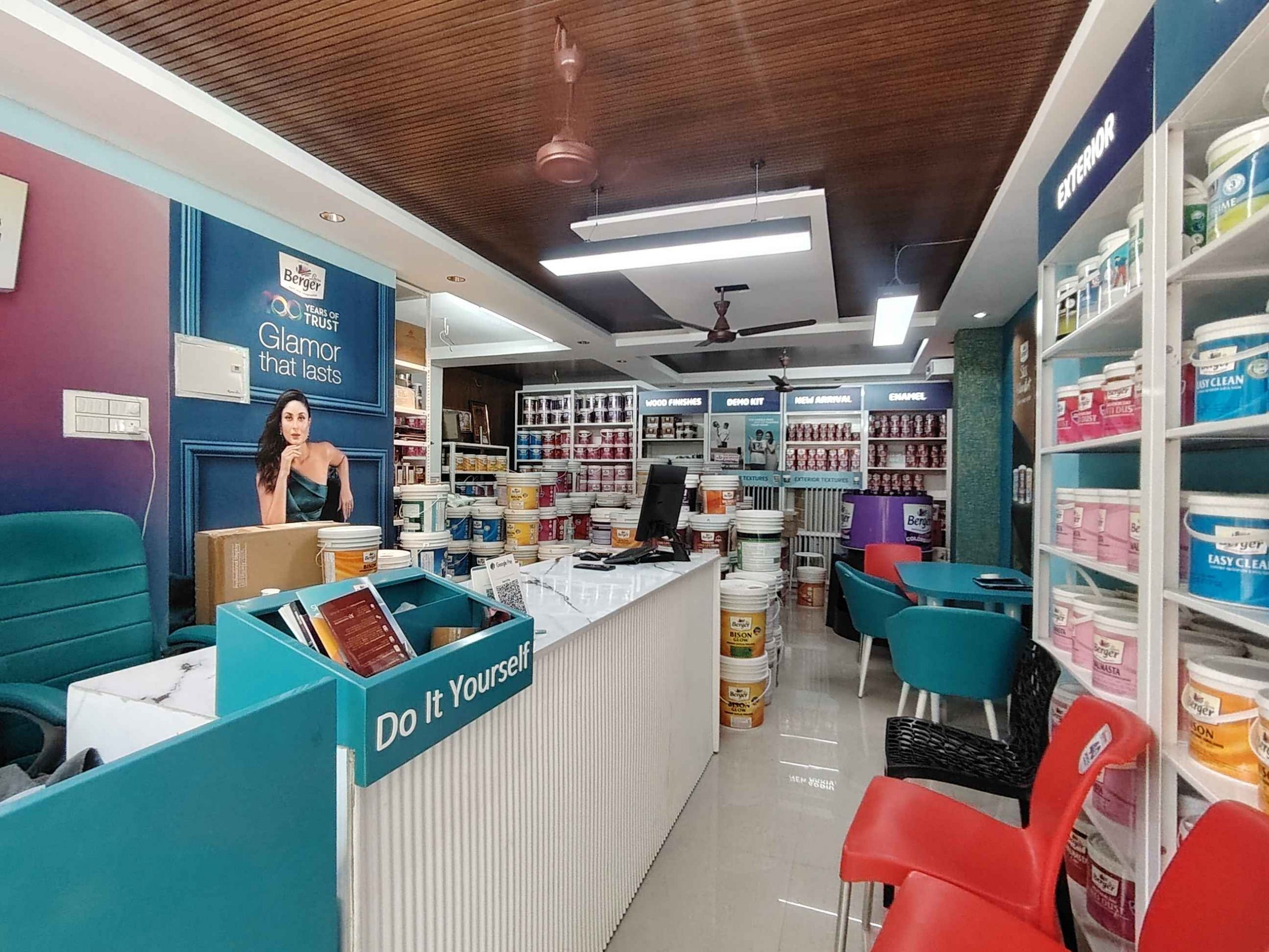 Berger Paints Showroom interior Kendi Enterprises Berger Paints Showroom interior Kendi Enterprises